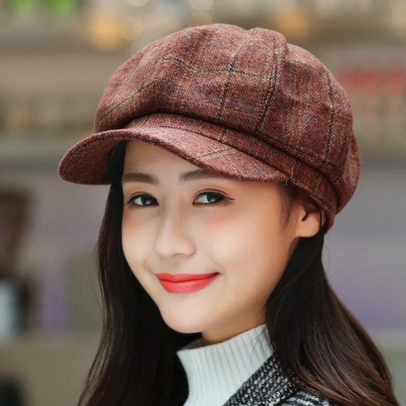Accessories - Newsboy Plaid Cap Hat
